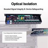 Pknight 8-Port RDM DMX Splitter with Dual Input, PowerCON Linking, and Signal Amplifier Distributor